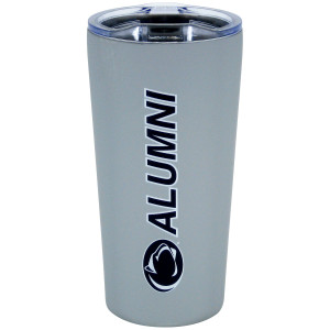 gray tumbler with Penn State Athletic Logo and Alumni